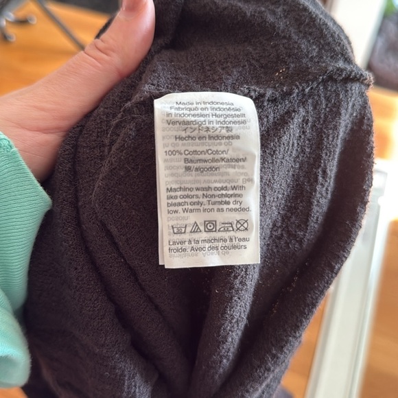 Madewell Texture & Thread Crop Black Wrap Top Small - Picture 5 of 5